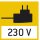 Netzadapter: 230V/50Hz. Serienmäßig. Standard D. Auf Bestellung auch in Standard GB oder USA lieferbar.