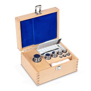 F1 Set of Weights 1 g - 500 g Stainless steel, in wooden box