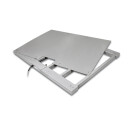 Rampa di salita compresa la lamiera di fissaggio tra ponte di pesata e la rampa di salita, acciaio inox, L×P×A 1250x750x85 mm