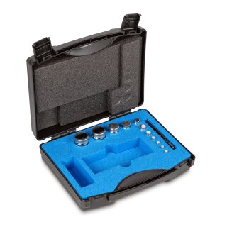 E2 Set of Weights 1 g - 200 g compact form stainless steel, in plastic case