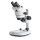 Stereo zoom microscope Set Binocular 0,7-4,5x: Telescopic arm stand (Plate), LED ring